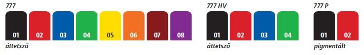 Coloris 777 színválaszték